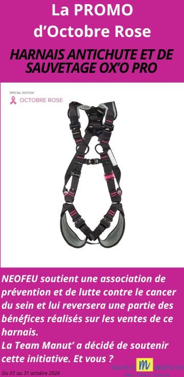 Promo harnais antichute rose OXO PRO NEOFEU